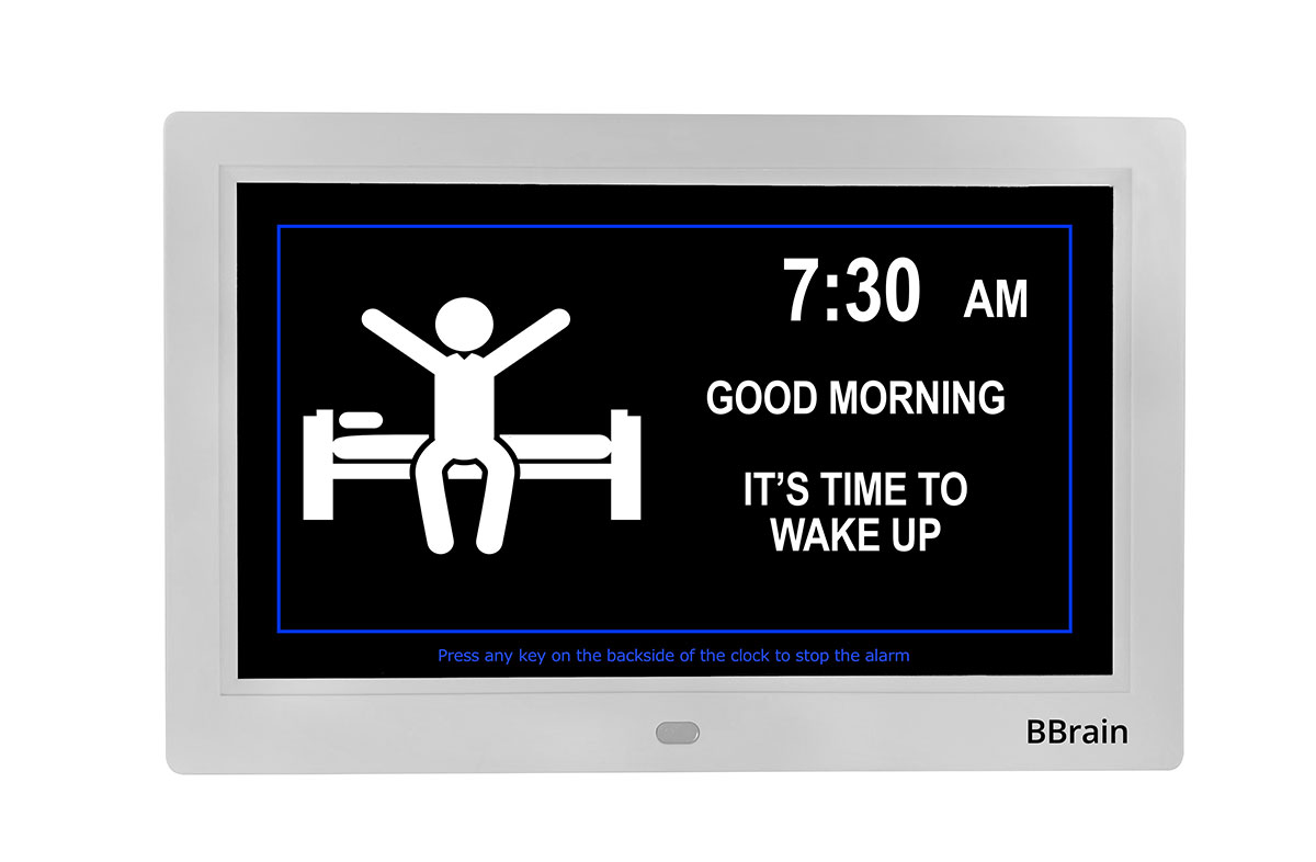 Banner Basic Digital Calender Clock white - alarm